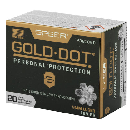 SPR GOLD DOT 9MM 124GR HP 20/200