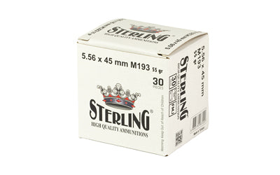 STERLING 5.56 M193 55GR FMJ 30/1500
